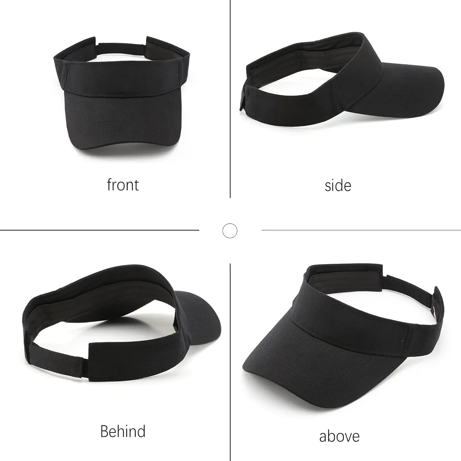 10 Pack Men Women Sun Visor Adjustable UV Protection Blank Sun Visor Hats Caps for Beach Pool Golf Tennis Sports