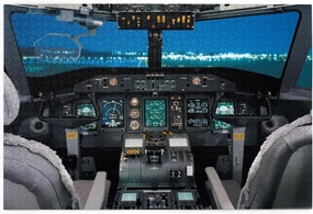 1000 Pieces Airplane Cockpit View Jigsaw Puzzle,Fun Educational Toy for Kids Ages 12,Teens & Families.Educational Games Home Decoration Puzzle,Size 29.5'' X 19.7'', Airplane Puzzle