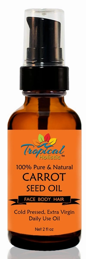 100% Pure Natural Carrot Seed Oil 2oz, Natural, Cold Pressed, Unrefined Carrot Oil for Youthful, Radiant Skin, Face, Hair, Anti Wrinkle & Moisturizing