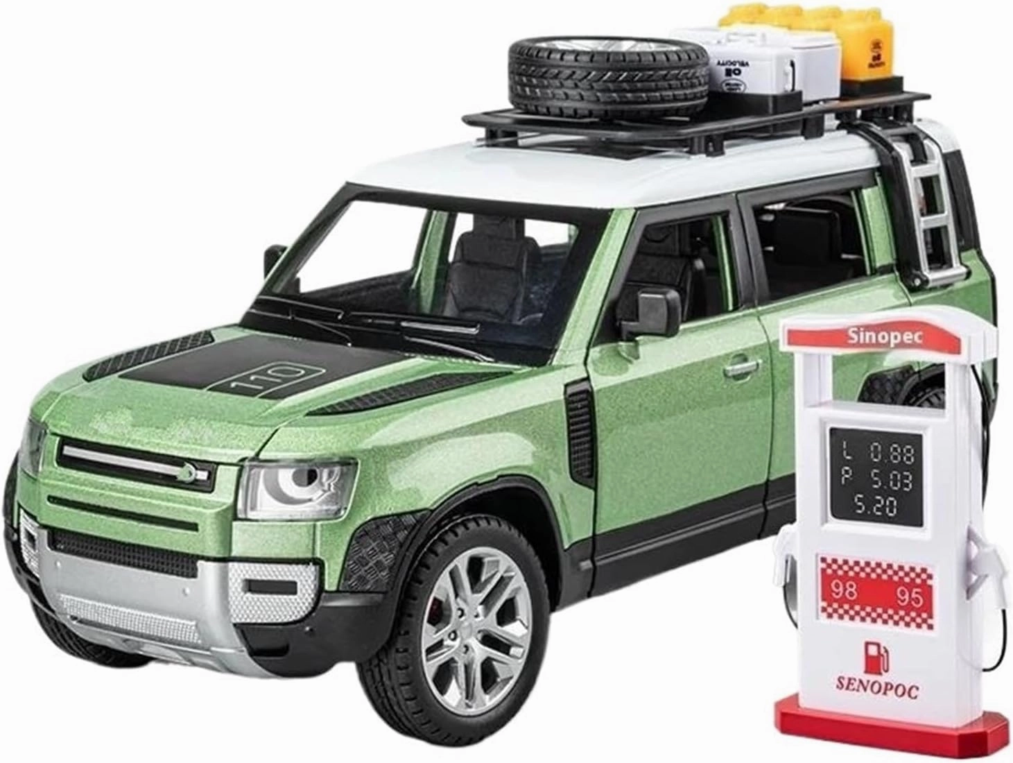 1:24 for Guard Outdoor Version Simulated Alloy Off-Road Vehicle Model Ornaments(Green)