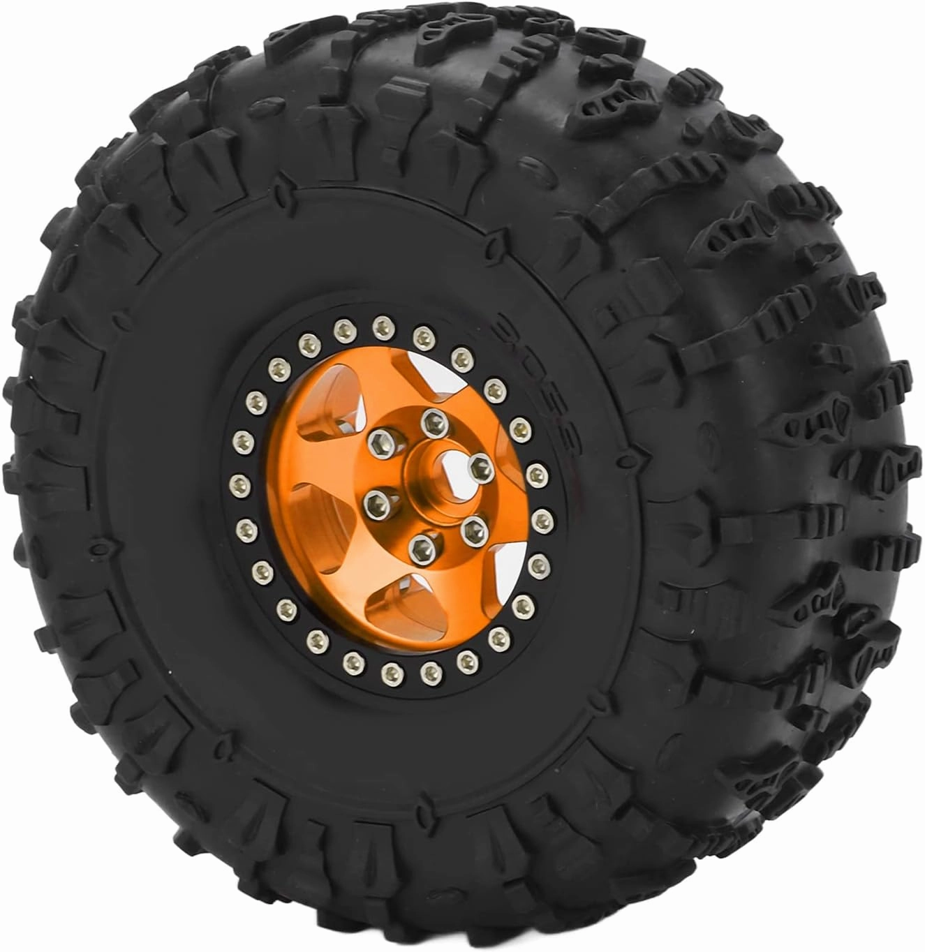 1.9 Inch Wheel and Rubber Tires Set for 1/10 RC Crawler Car, Installation, Excellent Grip, Slip, Material (Gold Black)