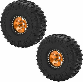 1.9 Inch Wheel and Rubber Tires Set for 1/10 RC Crawler Car, Installation, Excellent Grip, Slip, Material (Gold Black)