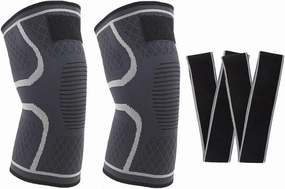 2pcs Knee Braces Breathable Nylon Knee Compression Sleeve for Men Women Pain Relief Knee Support Guard for Running Volleyball Knee Pads for Dancers Yoga Climbing kneepads (C : XX-Large)