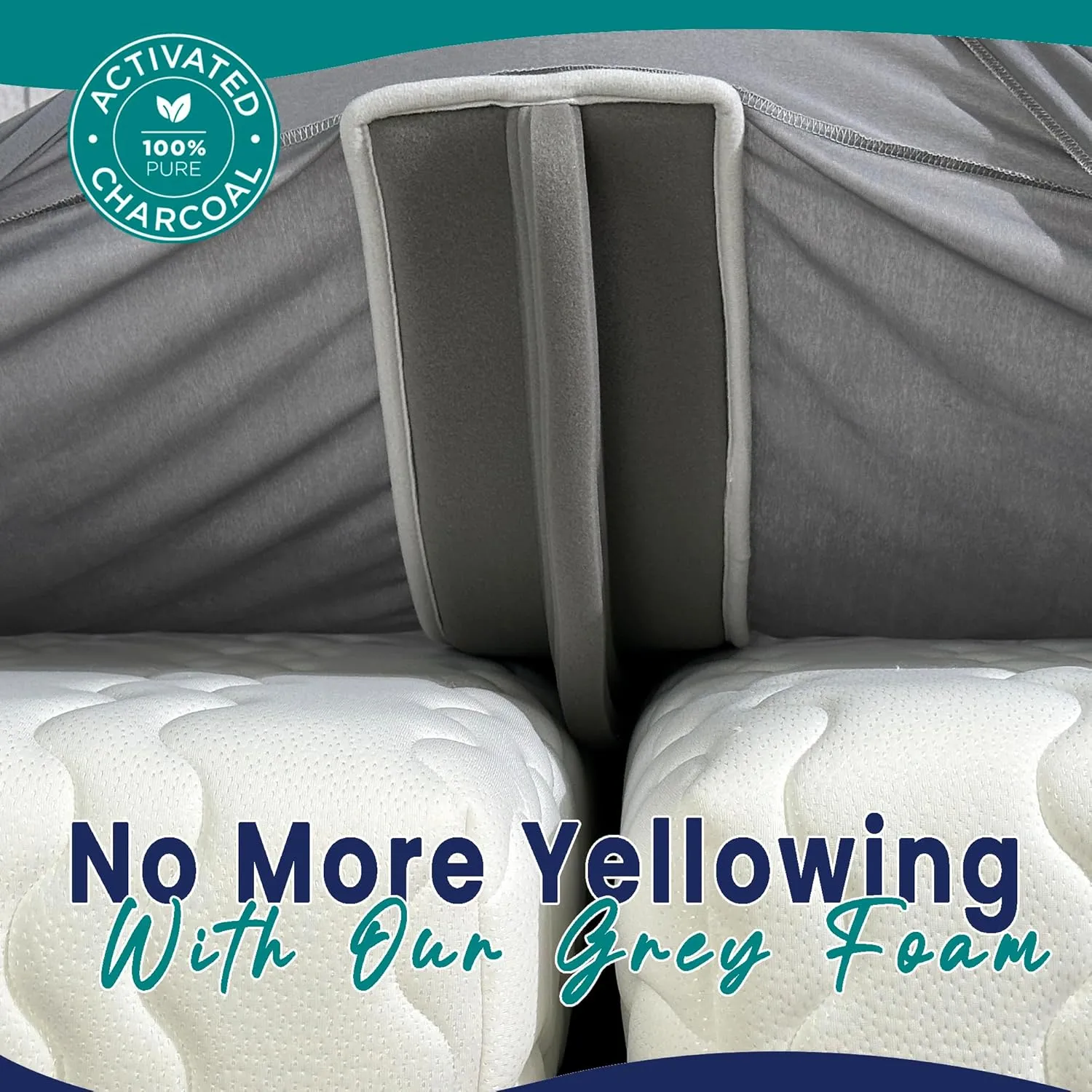 3-in-1 Fitted Sheet Attached Bed Bridge Twin (XL) to King Converter Kit with Sheet Strap Set | Split King Gap Filler for Adjustable Bed | Grey