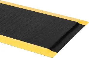 3 x 7 FT Anti Fatigue Mats Industrial 15/16 Inch Thick Soft Sponge Ergonomic Mat Durable Heavy Duty Diamond Plate for Standing Non Slip Industrial Grade Floor Mat for Leg & Back Pain