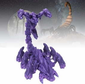 3D Printed Toys Articulated Ancient Overlord Scorpion Toy Action Figures with Flexible Transformable Joints, Stress Relief Animal Figurines Home Decor (Lucky Purple, 17.7 in)
