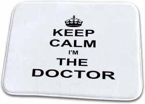 3dRose Keep Calm I am The Doctor - Dr and Proud - Fun... - Bathroom Bath Rug Mats (rug-194475-1)