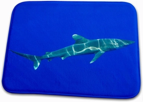 3dRose Bathroom Bath Rug Mat - Hawaii, Big Island, Oceanic White Tip Shark - US12 PSO0035 - Paul Souders Sharks