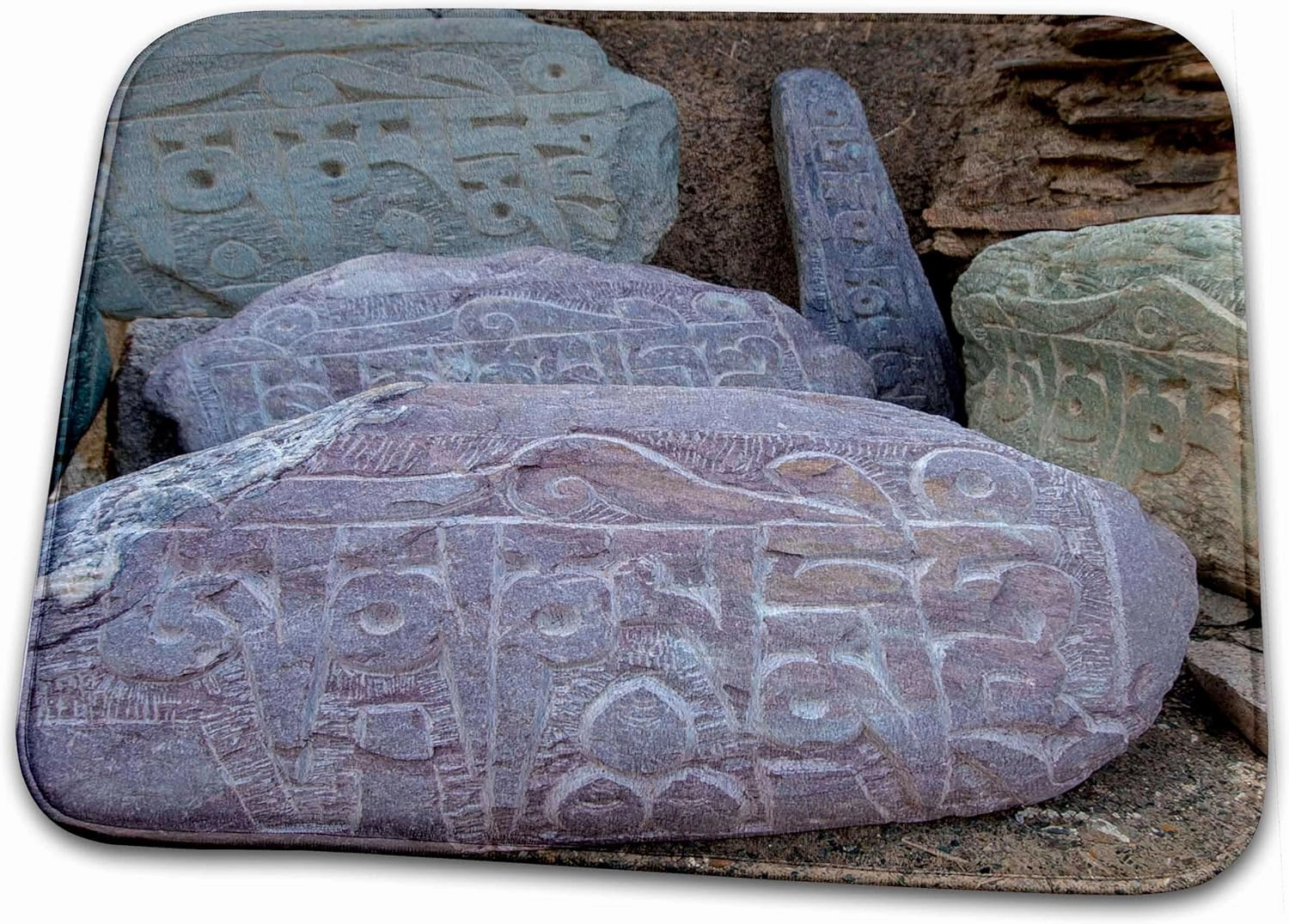 3dRose Jammu and Kashmir, Ladakh, Road Prayer Stones. - Bathroom Bath Rug Mats (rug-188086-1)