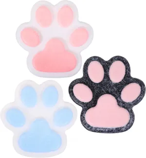 3pcs Cat Paw Squishy Toys,5.5 in Big Cute Kawaii fufu Squishies,Sticky Squeeze Cat Paw Fur Ball,Super Soft Stress Relief Funny Fidget Toys Novelty Things Suitable for Adults Kids