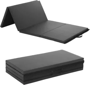 4 Pannel Folding Exercise Mat, 2 Inch Thick Gymnastics Mat 8’x4’, Gym Mat with Carrying Handles for MMA Yoga Stretching Gymnastics and Home Gym