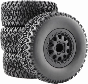 4-Pack 1:10 RC Rubber Car Tires On Road Tyres 12mm Hex Plastic Wheels Rims for Racing TT01 TT02 XV01 TA06 PTG2 94111 94188 94108 9125 X07 RC Cars