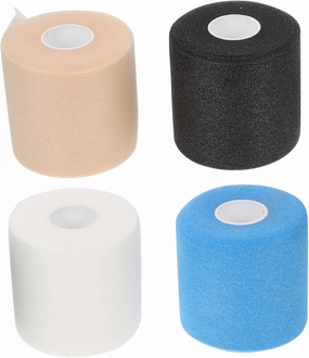 4 Rolls of Elastic Wrap for Joint Protection Athletic Elastic Shock-Absorption Tool Sports Bandage Tape for Ankle Wrist Knee