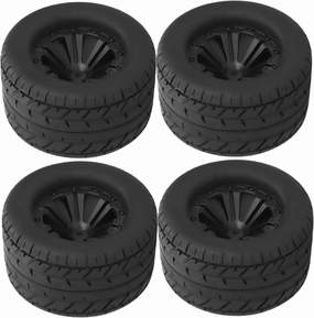 4pcs 115mm RC Car Tires, Wheel Rim Tires Compatible with 1/10 Scale RC Cars Model, Racing Essentials