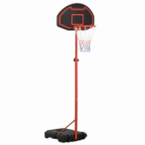 6.6'-8.2' Adjustable Portable Basketball Stand Outdoor Indoor Hoop System Backboard w/ Wheels For Youth Kids