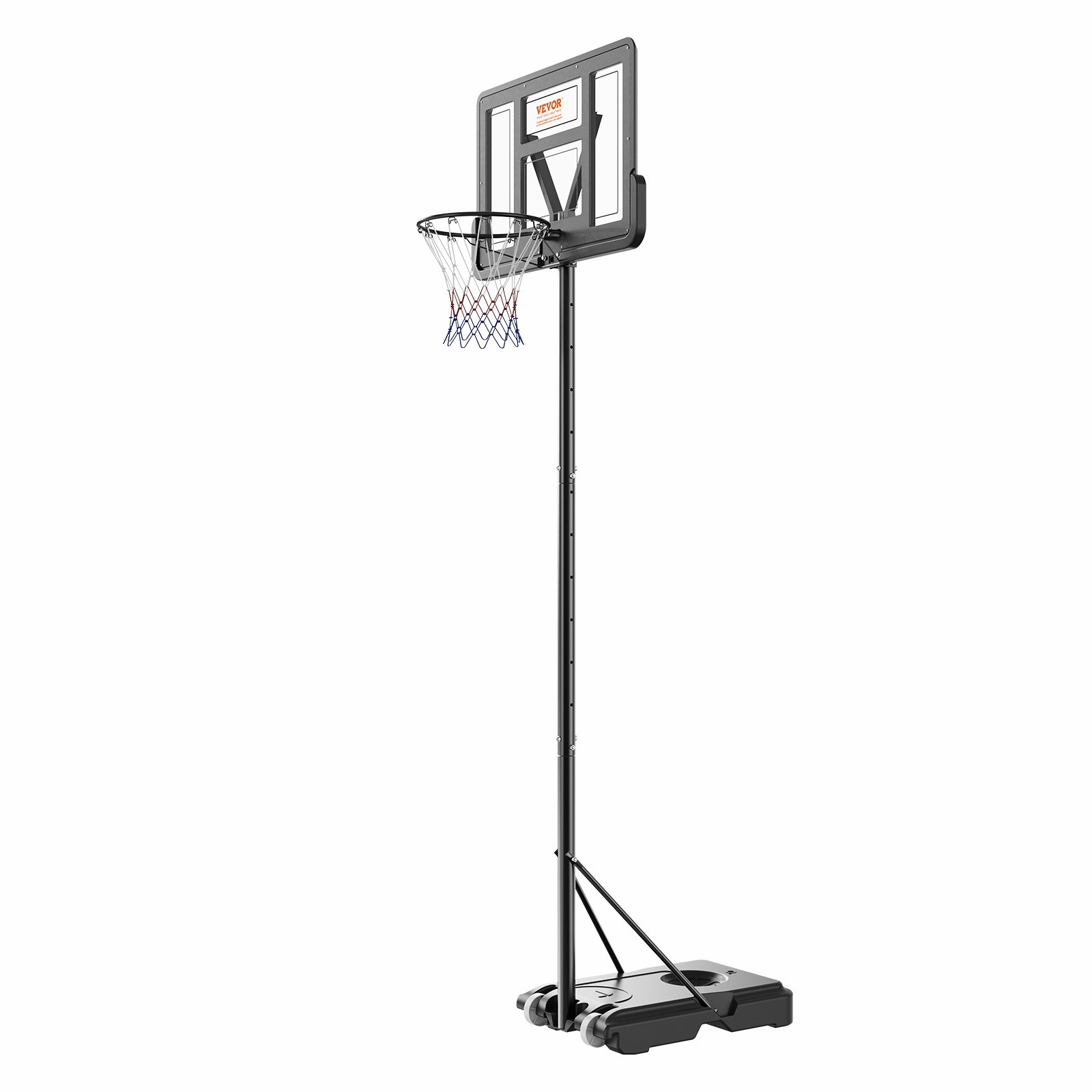 (FINAL PRICES ARE LOWER ON OUR SITE!) VEVOR Basketball Hoop, 4-10 ft Adjustable Height Portable Backboard System, 44 inch Basketball Hoop & Goal, Kids & Adults Basketball Set with Wheels, Stand, and Fillable Base, for Outdoor/Indoor