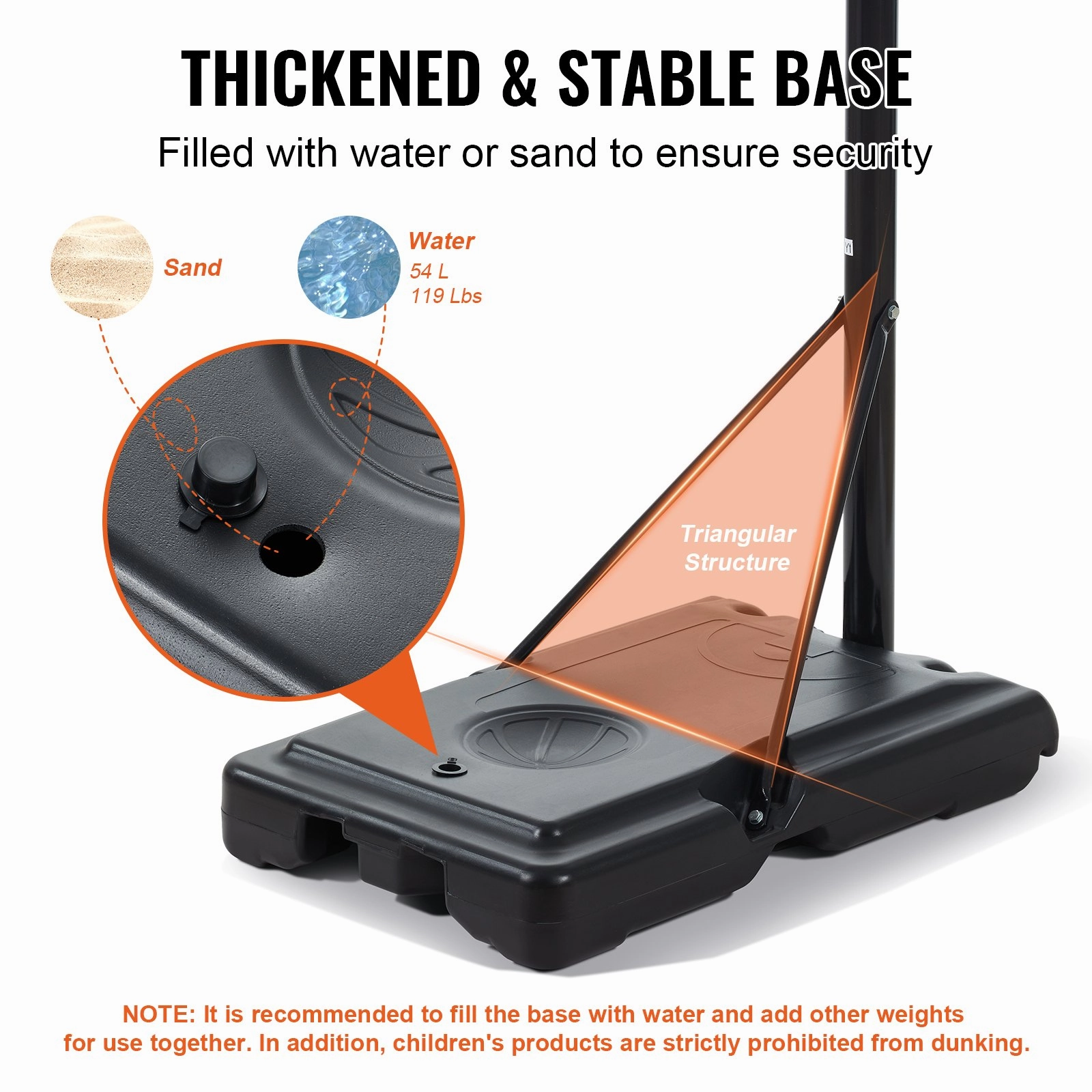 (FINAL PRICES ARE LOWER ON OUR SITE!) VEVOR Basketball Hoop, 4-10 ft Adjustable Height Portable Backboard System, 44 inch Basketball Hoop & Goal, Kids & Adults Basketball Set with Wheels, Stand, and Fillable Base, for Outdoor/Indoor
