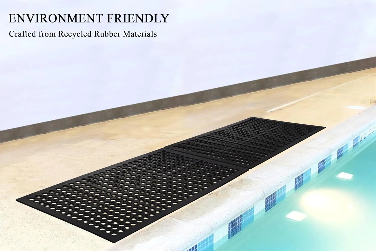 A1HC New All Purpose Anti Fatigue Versatile Rubber Floor Mat with Drain Holes – Perfect as Workplace Mat, Restaurant Kitchen Mat, Bar Area Mat, Commercial, Industrial Anti Fatigue Mat 32x47 Inches