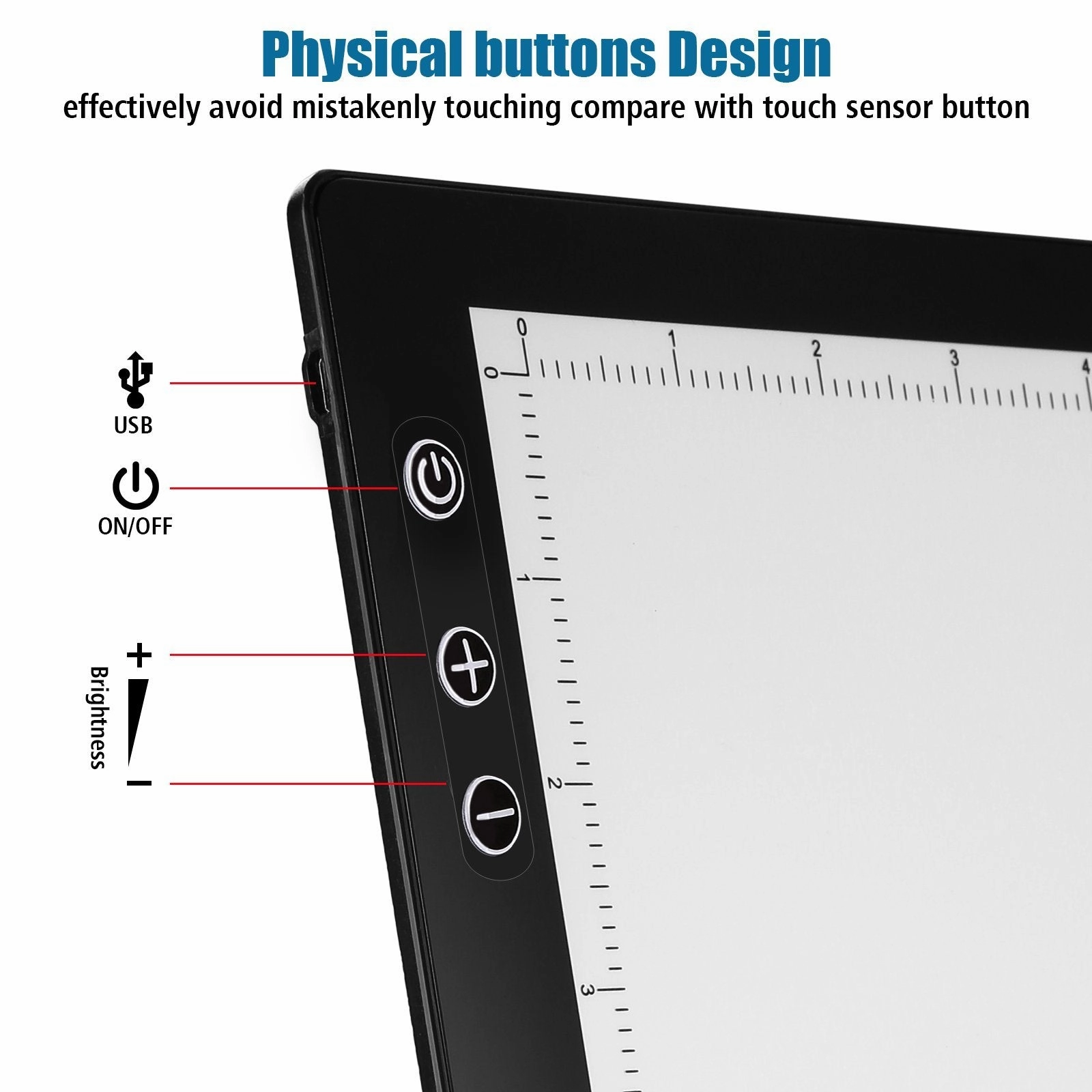 A3 Light Pad A3 LED Tracing Pad Ultra-Thin Drawing Pad Adjustable Brightness