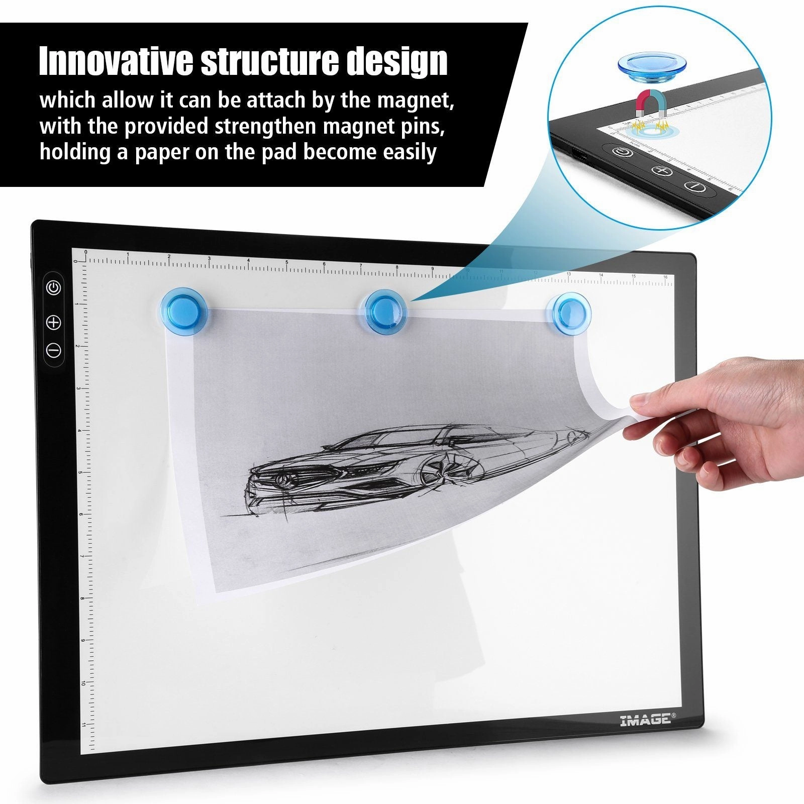 A3 Light Pad A3 LED Tracing Pad Ultra-Thin Drawing Pad Adjustable Brightness