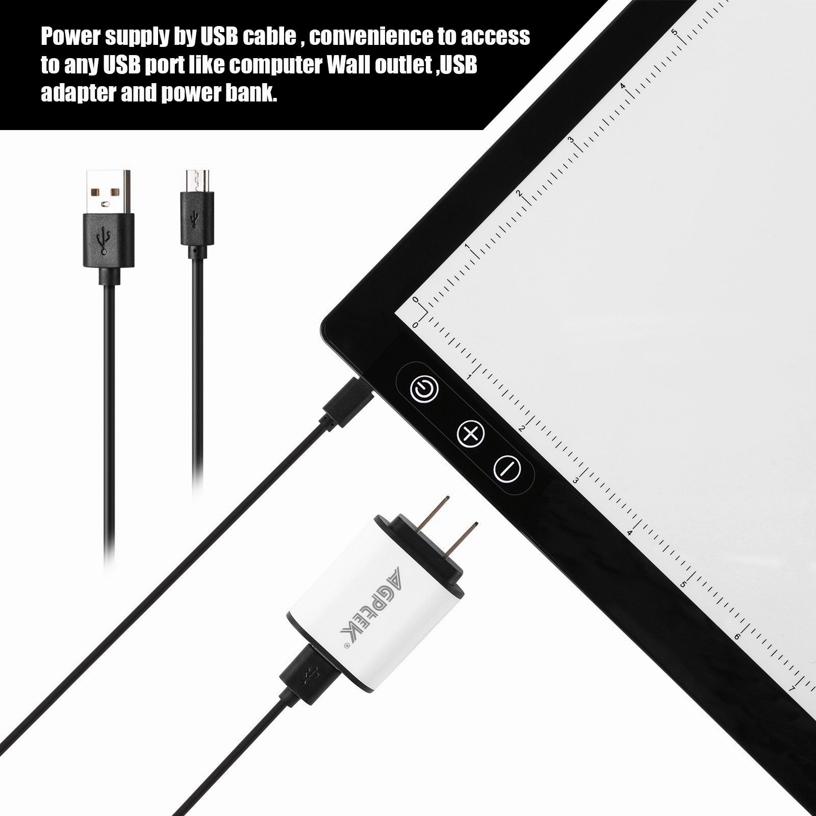 A3 Light Pad A3 LED Tracing Pad Ultra-Thin Drawing Pad Adjustable Brightness