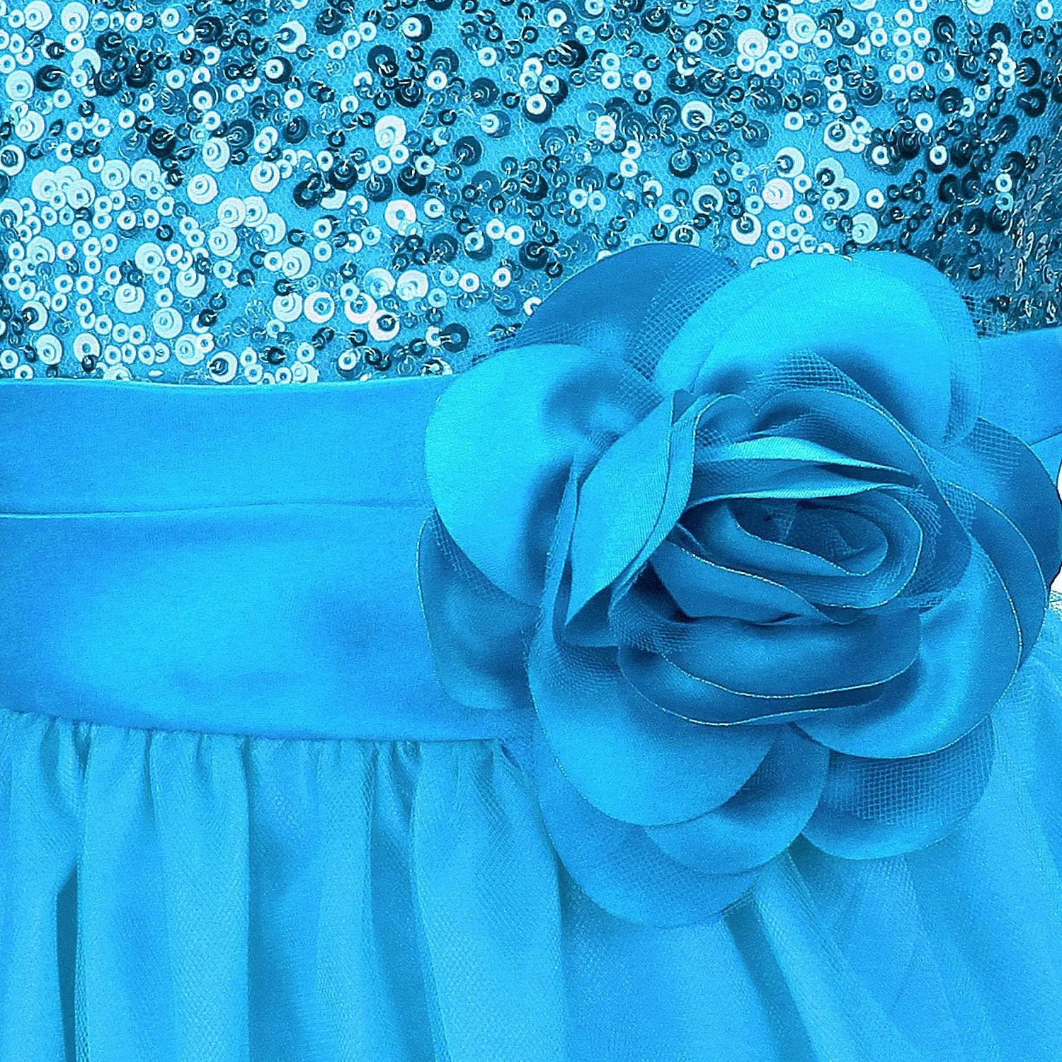 Acecharming Girls Dresses Sequin Flower Girls Party Dress Bridesmaid Ball Gown Wedding Tulle 3-10 Years