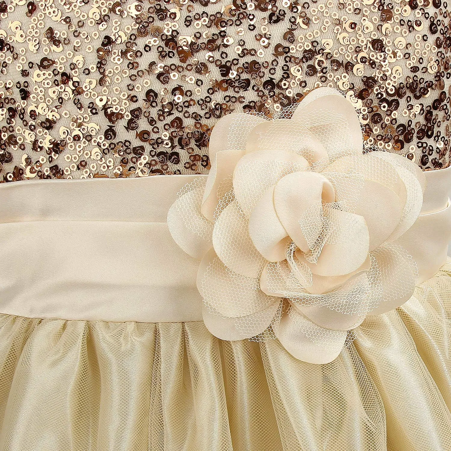Acecharming Girls Dresses Sequin Flower Girls Party Dress Bridesmaid Ball Gown Wedding Tulle 3-10 Years