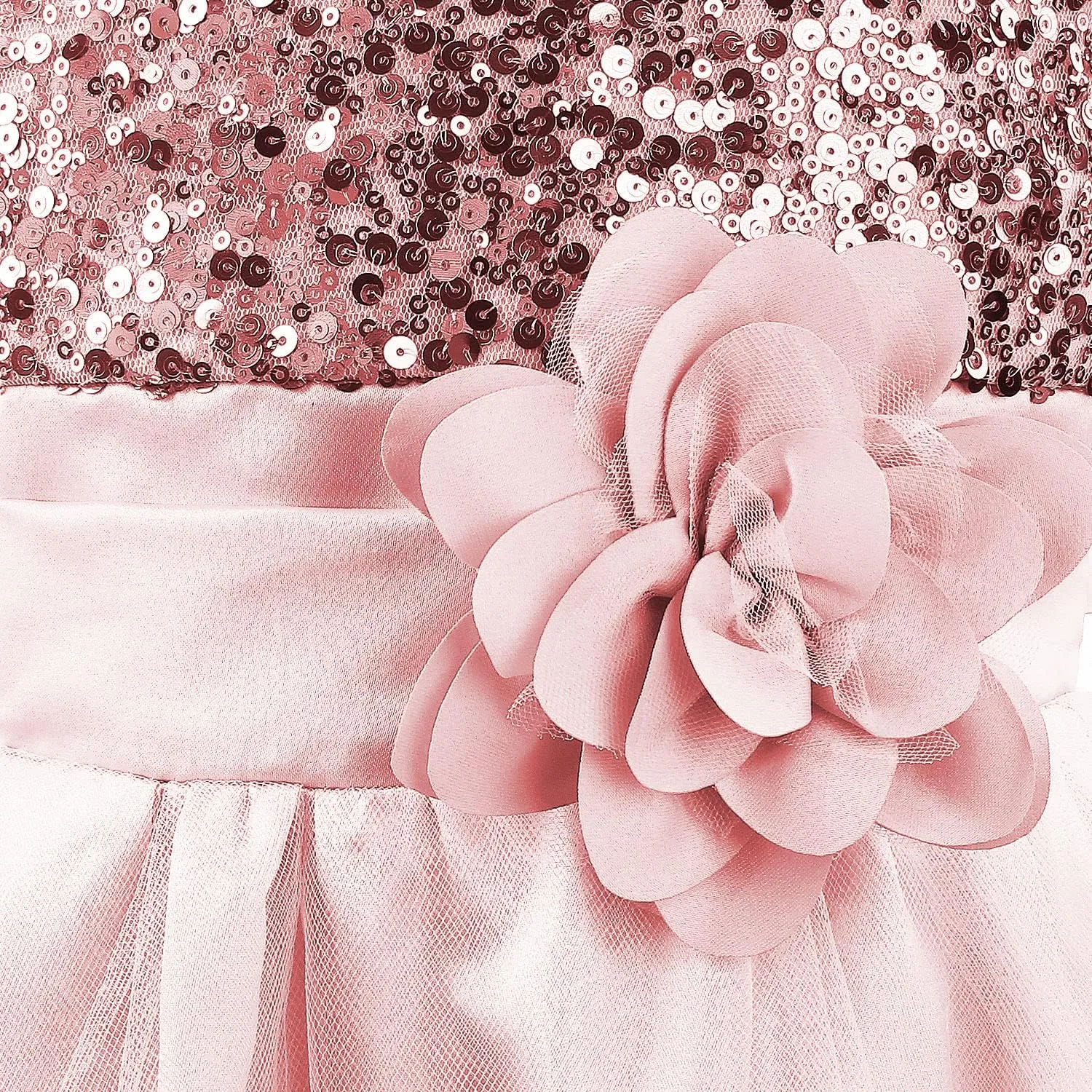 Acecharming Girls Dresses Sequin Flower Girls Party Dress Bridesmaid Ball Gown Wedding Tulle 3-10 Years
