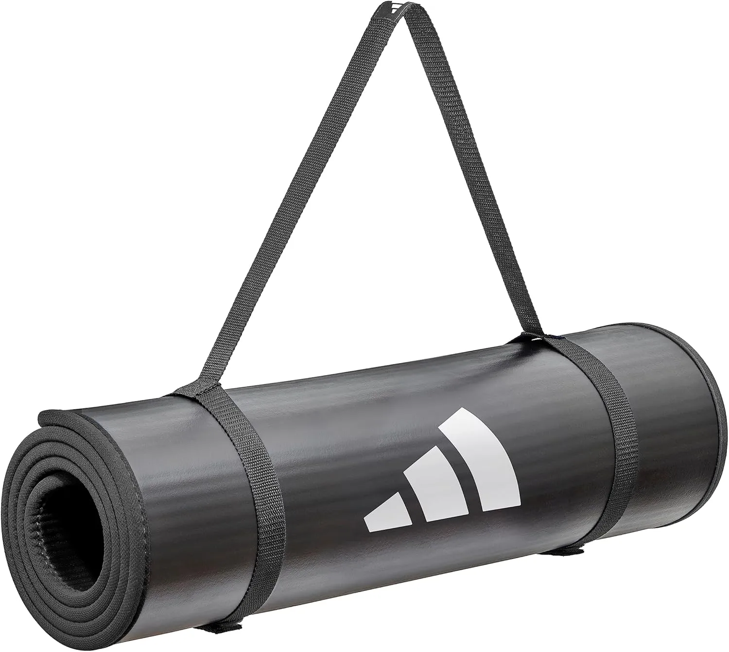 adidas 10mm Extra Thick Training Mat with Carrying Strap and Non-Slip Textured Base - Cushioned Workout Mat for Home Gym, Floor Workouts, and Intense Exercises - Portable and Durable