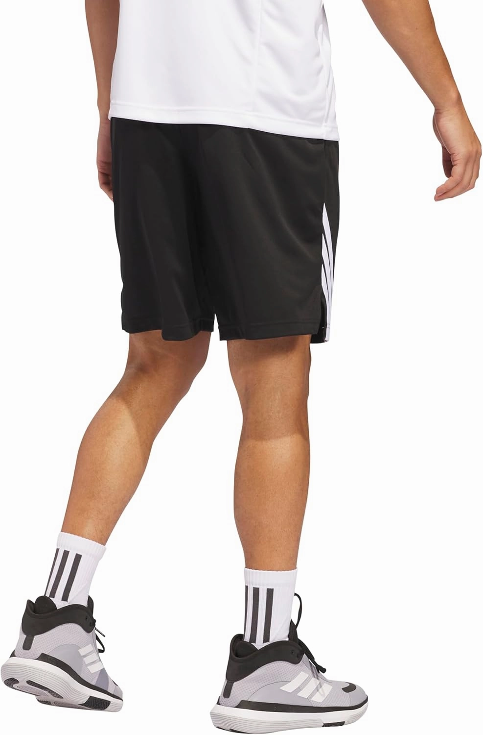 adidas Men's Basketball Legends 3-Stripes Shorts