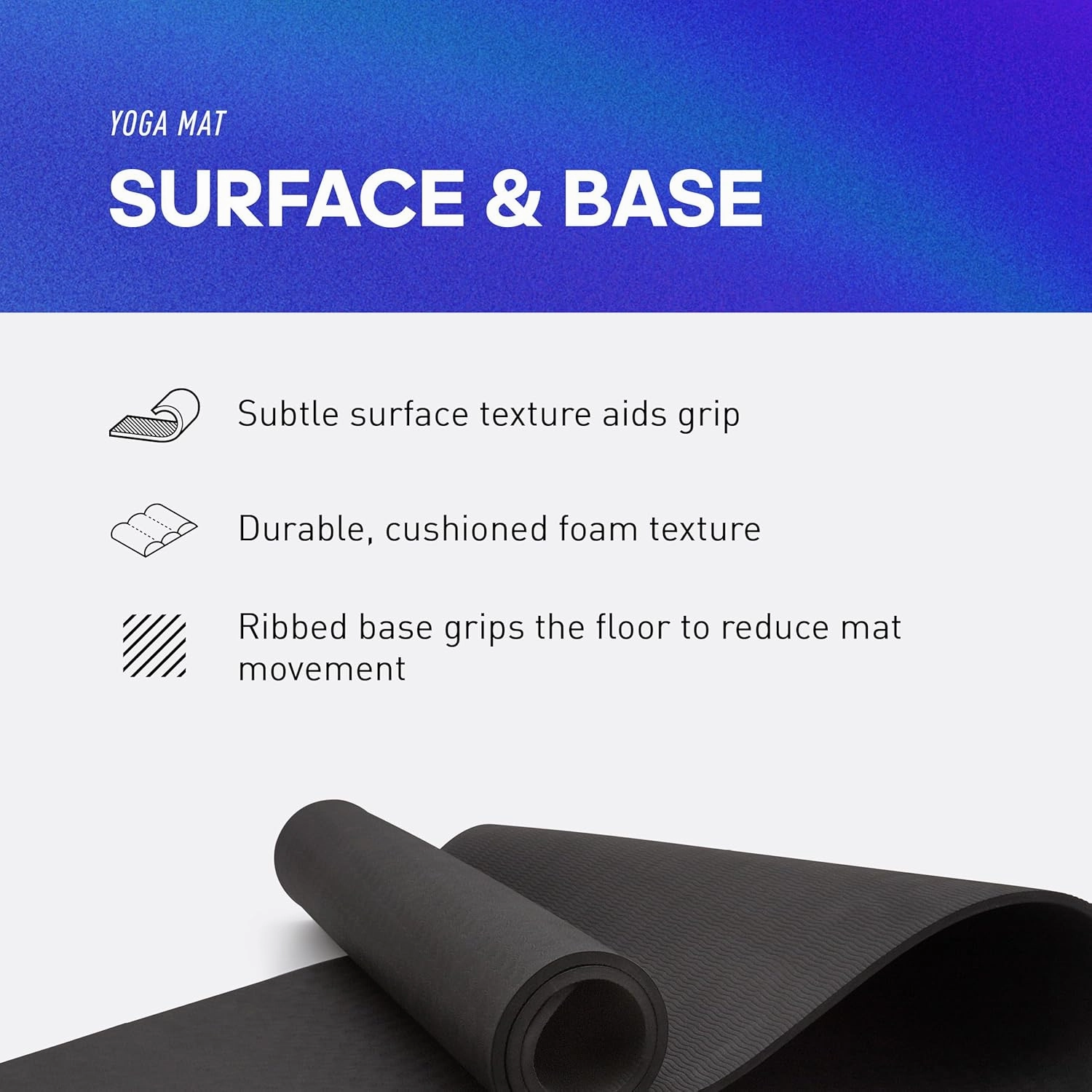 adidas Yoga Mat - Eco Friendly - Non Slip, Durable Textured Surface