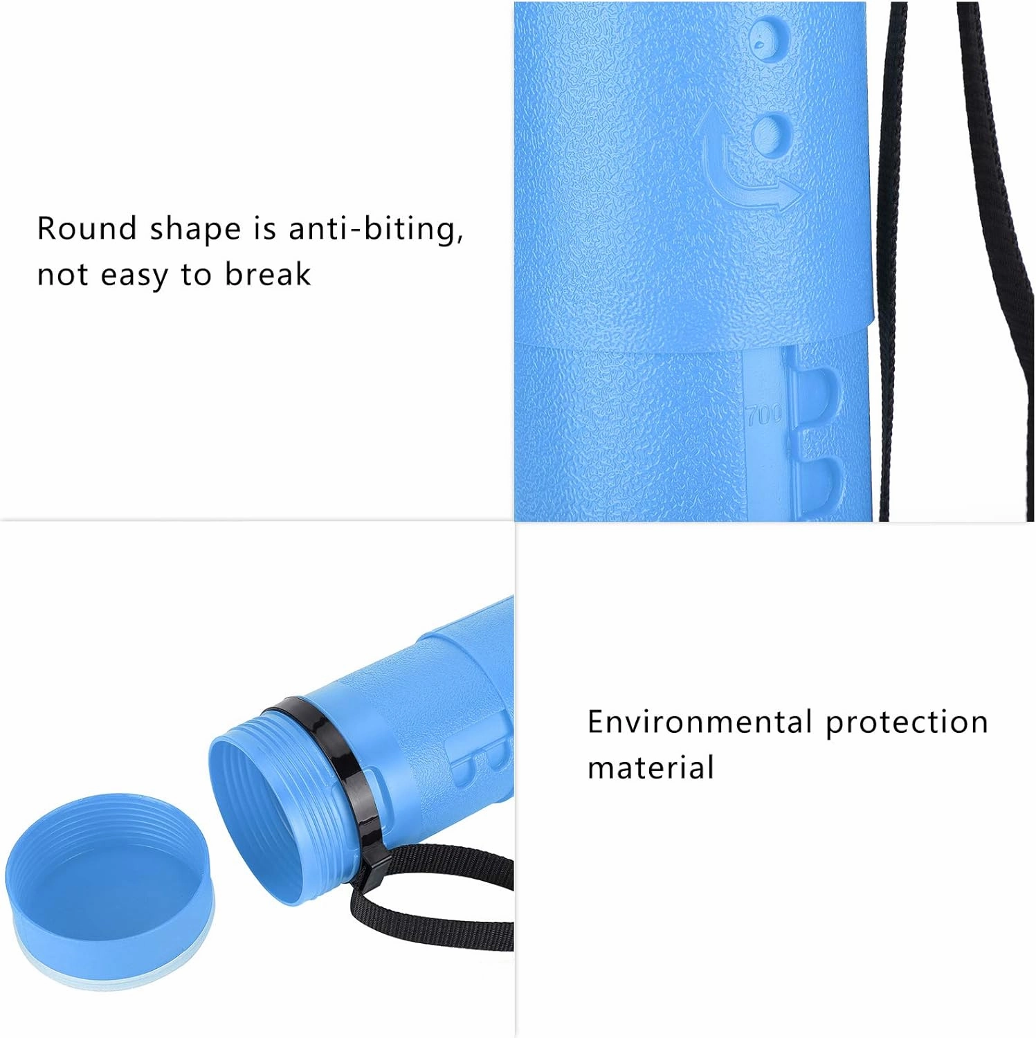 Adjustable Drafting Tube, Extendable Thickened Telescopic Collection Poster Storage Case with Upper Opening Design Drawing Tube for Artworks, Maps, Documents (Blue)