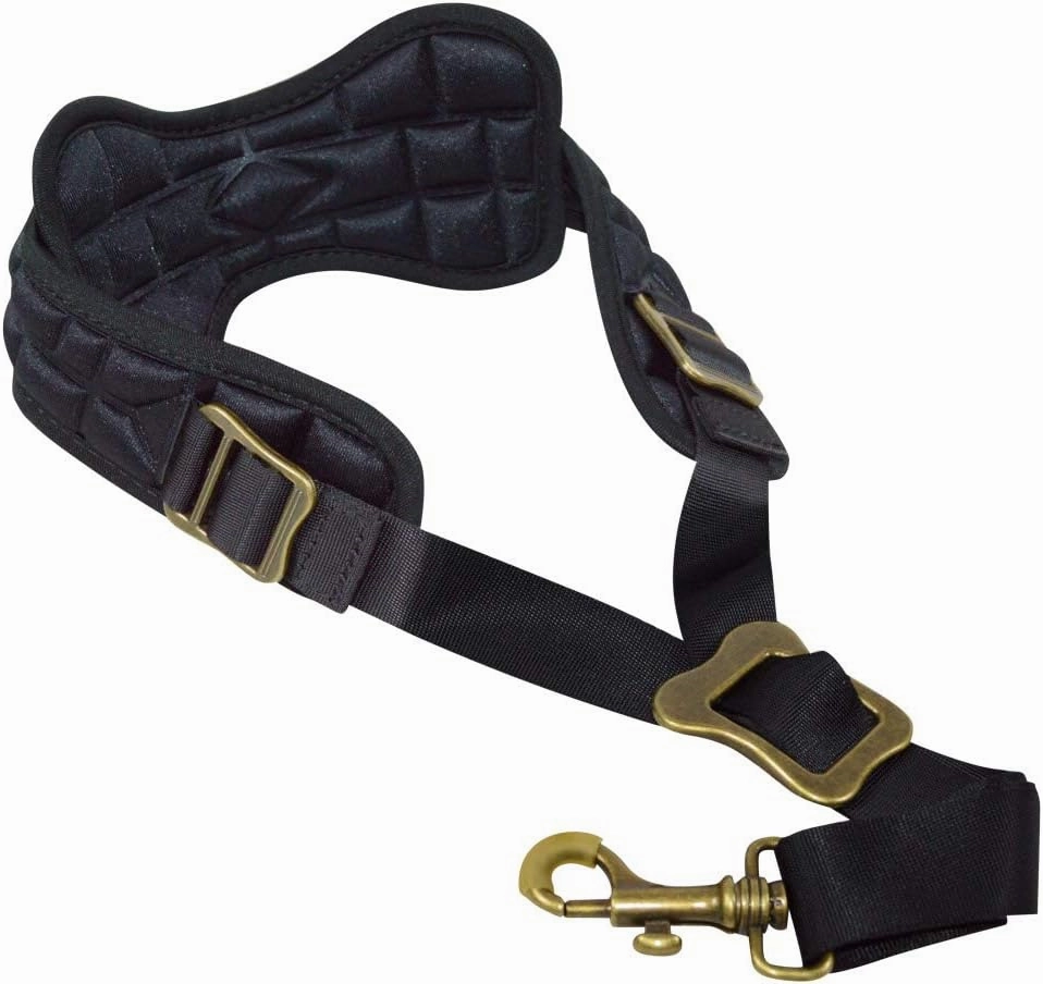 adorence Padded Saxophone Neck Strap - Comfortable Sax Strap with Breathable, Removable & Washable Padded Neck Cushion - H04 Black