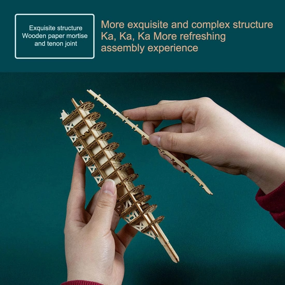 Aetheria 3D Wooden Puzzle for Adults, Handicraft Spaceship Model Kits - Steampunk Mechanical Wooden Puzzle Craft Kits for Adults to Build- (25 x 18 x 21cm)