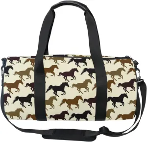 ALAZA Grunge Colorful Horse Sports Gym Duffel Bag Travel Luggage Handbag for Men Women
