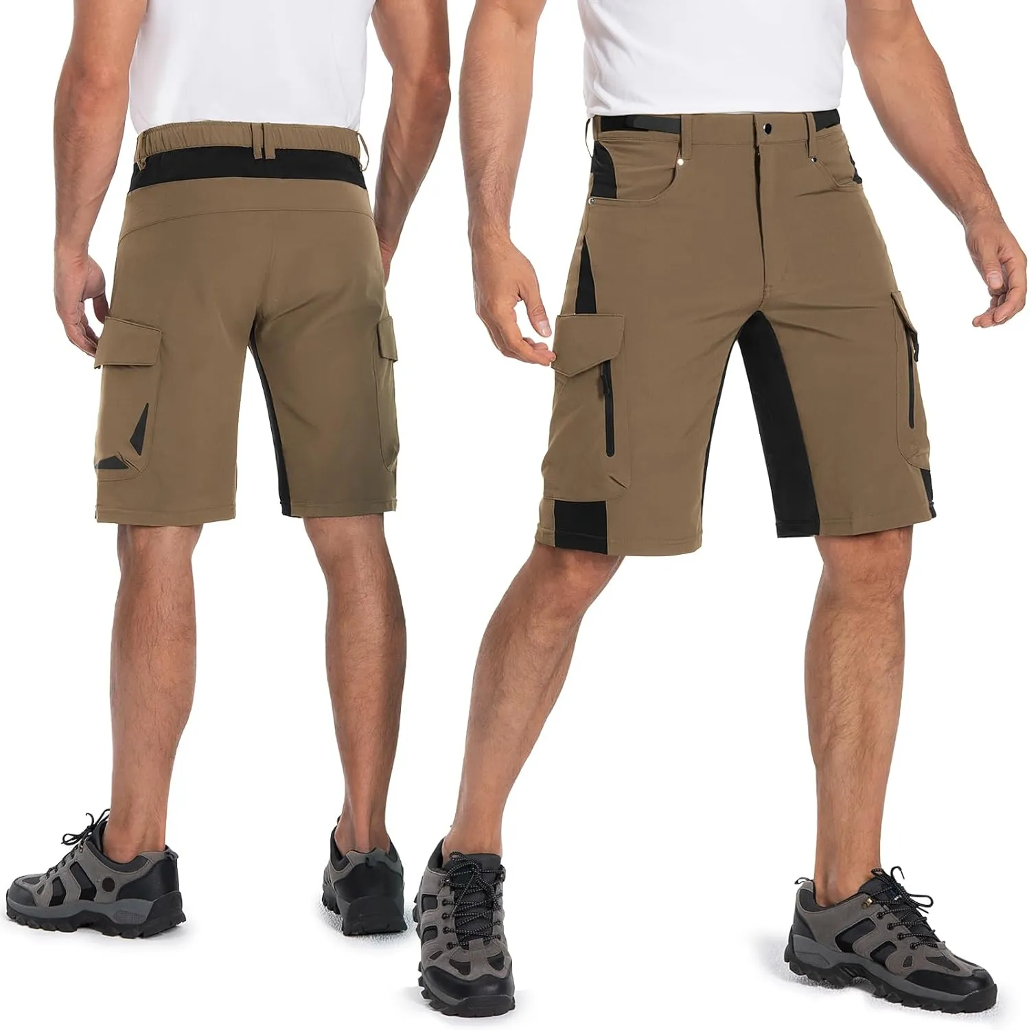 Ally Mens Mountain Bike Shorts 4D Padded Bike Shorts Baggy Cycling Biking Bicycle Biker Shorts Loose-fit with 6 Pockets