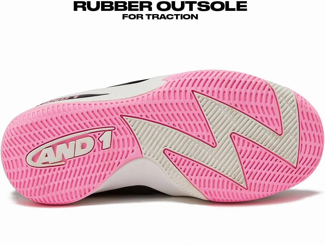 AND1 Boys & Girls Basketball Shoes, Cool Kids Basketball Sneakers, Size Little Kid 11 to Big Kid 7 Mid or High Top Sneakers for Boys