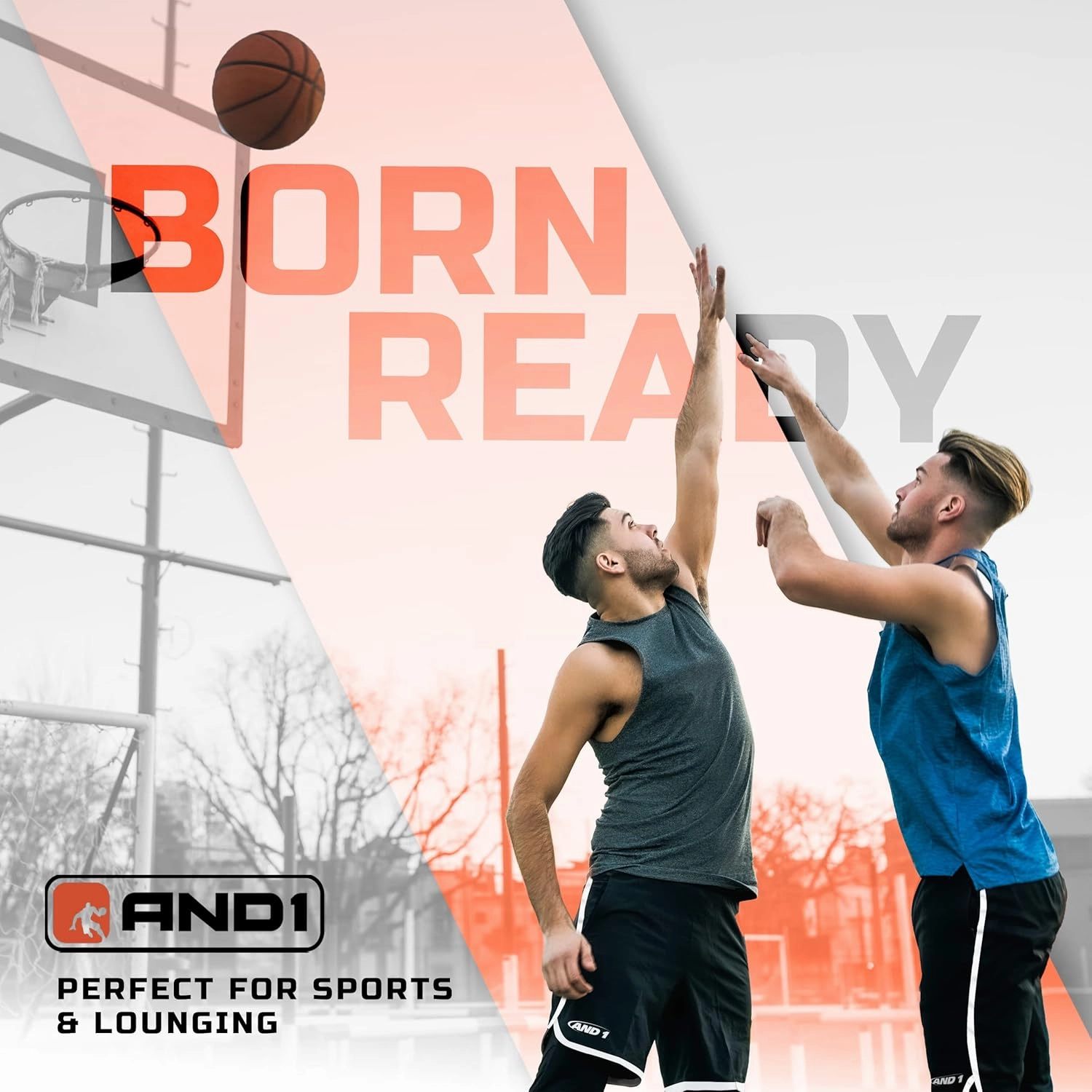 AND1 Men's Drop Needle Shorts, 2-Pack - Comfortable Athletic Performance Basketball Shorts