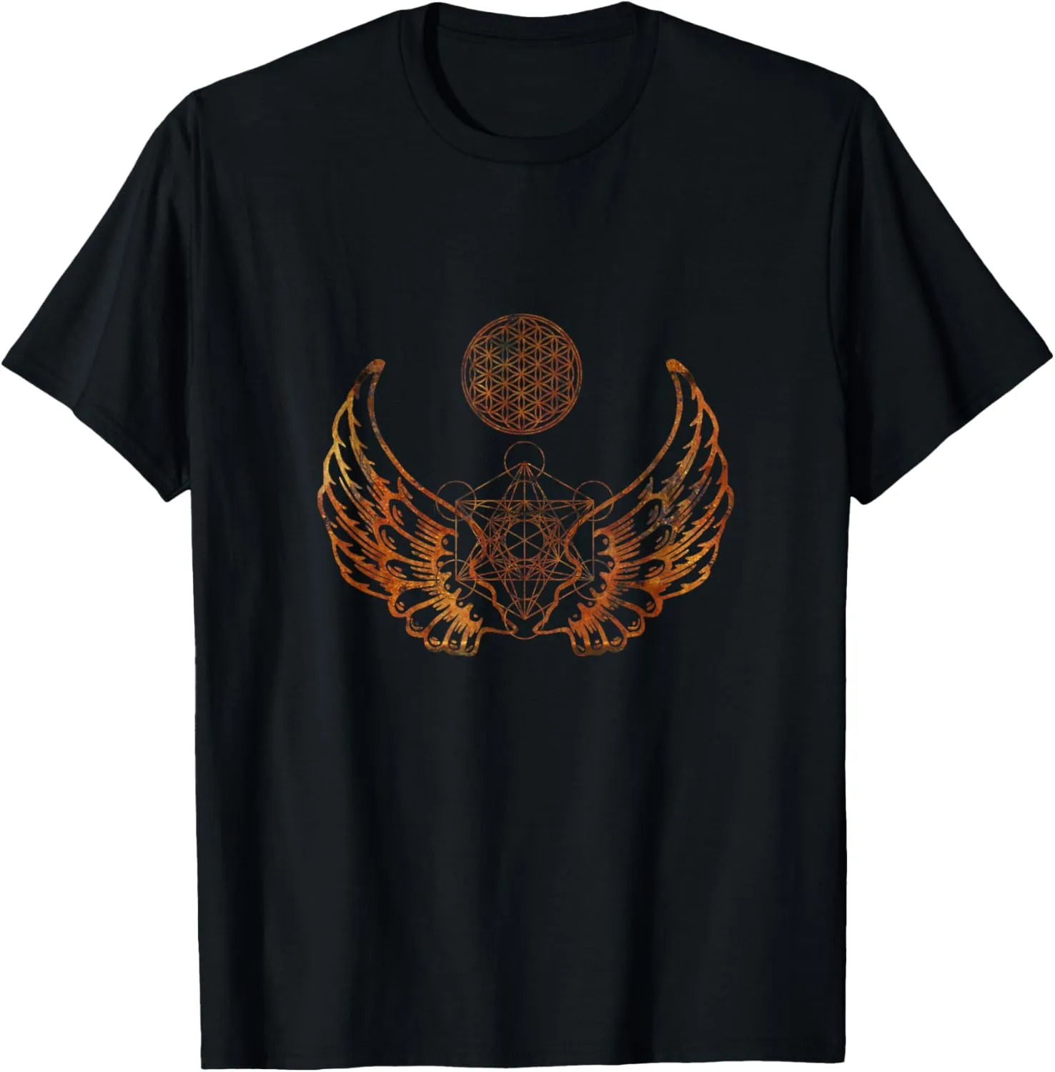 Angel Wings Metatron Cube T-Shirt