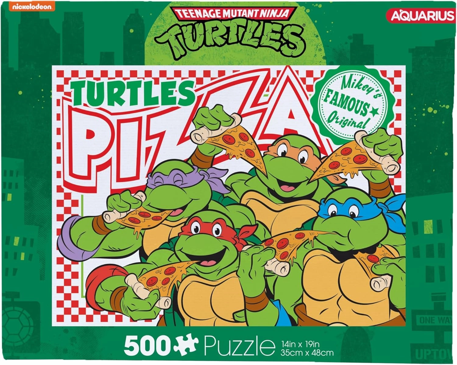 AQUARIUS - Teenage Mutant Ninja Turtles Pizza 500 Piece Jigsaw Puzzle