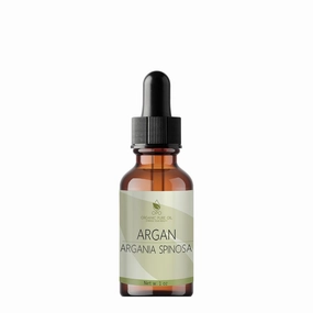 Argan Oil Refined - 1 oz Glass & Dropper - Pure Unscented Non GMO Cold Pressed Vegan Carrier Oil - From Morocco, Hair Skin Nails Body Facial Care Scalp Arms Legs, by Organic Pure Oil