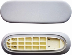 Arm Pads Caps Replacement for Herman Miller Sayl Office Chair, Fixed and Height-Adjustable Armrest, Light Gray Vinyl (1-Pair)