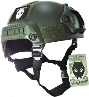 ATAIRSOFT Tactical Airsoft Paintball MICH 2001 Helmet with Side Rail & NVG Mount