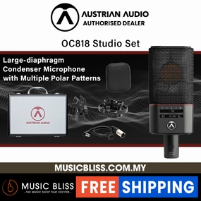 Austrian Audio OC818 Studio Set Large-Diaphragm Multipattern Condenser Microphone (1 Microphone) - Black