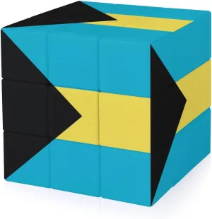Bahamas Flag Funny 3x3x3 Cube Smooth Lightweight Puzzle for Adult Graphic Printing Travel