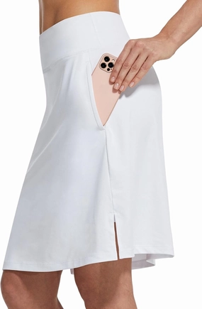 baleaf Women's 20" Golf Skirts Knee Length Skorts Athletic Modest Long Active Casual Pockets UV Protection