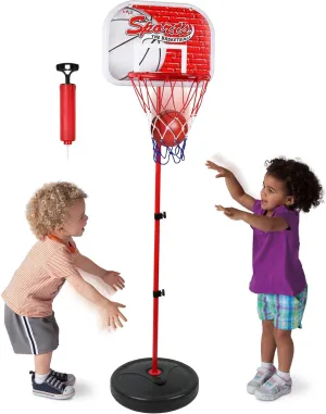 Basketball Hoop for Kids Toy Set | Adjustable Height Stand 2-4 ft | Indoor & Outdoor Play for Toddler Boy & Girl