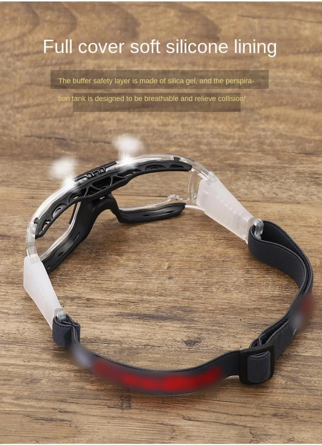Basketball Goggles - Anti Fog Shock Absorption Sports Glasses Racquetball Football Eye Protective Adjustable Strap