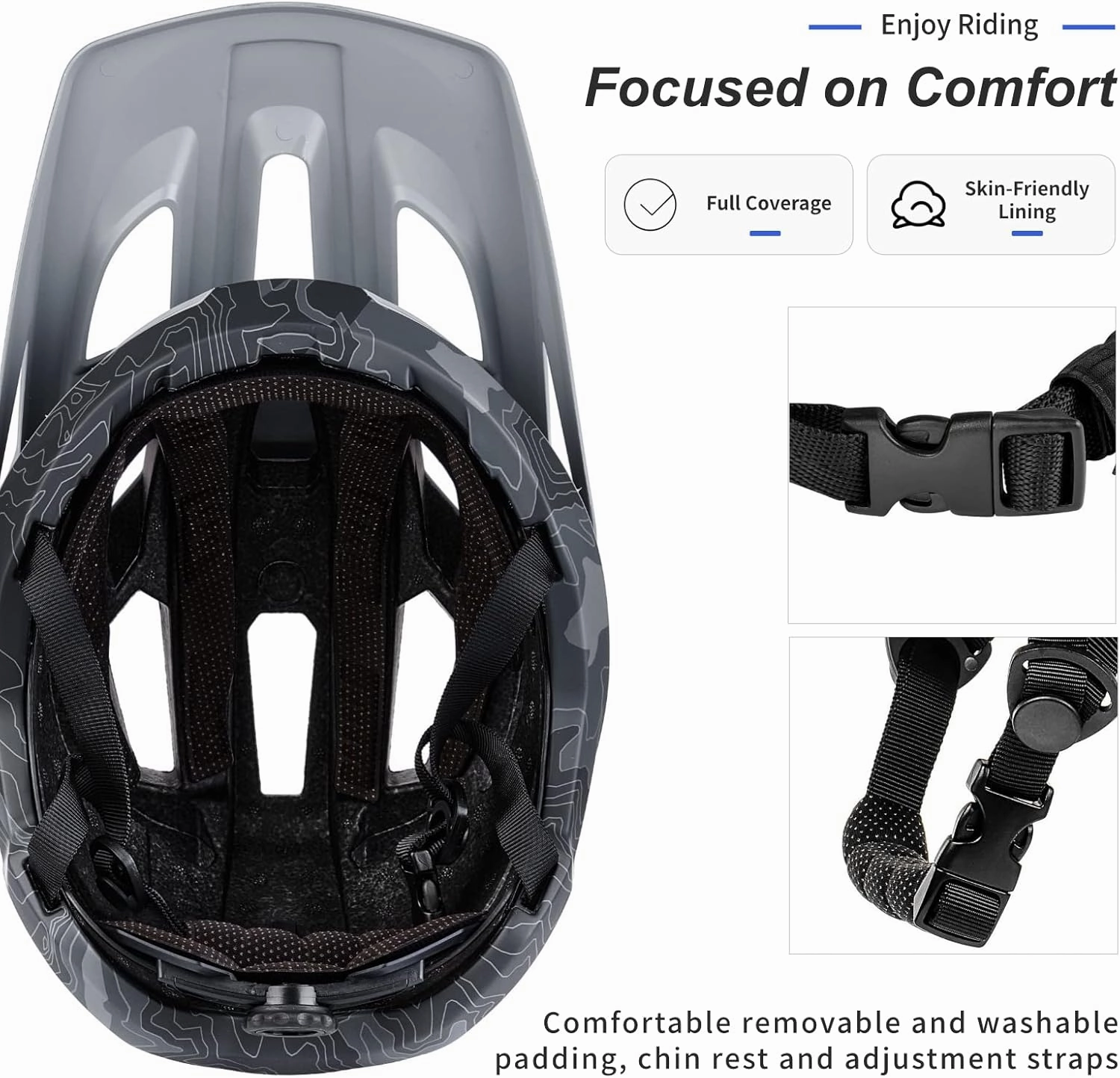BATFOX Bike Helmet,Mountain Bike Helmet Helmets for Men Women Adults Youth