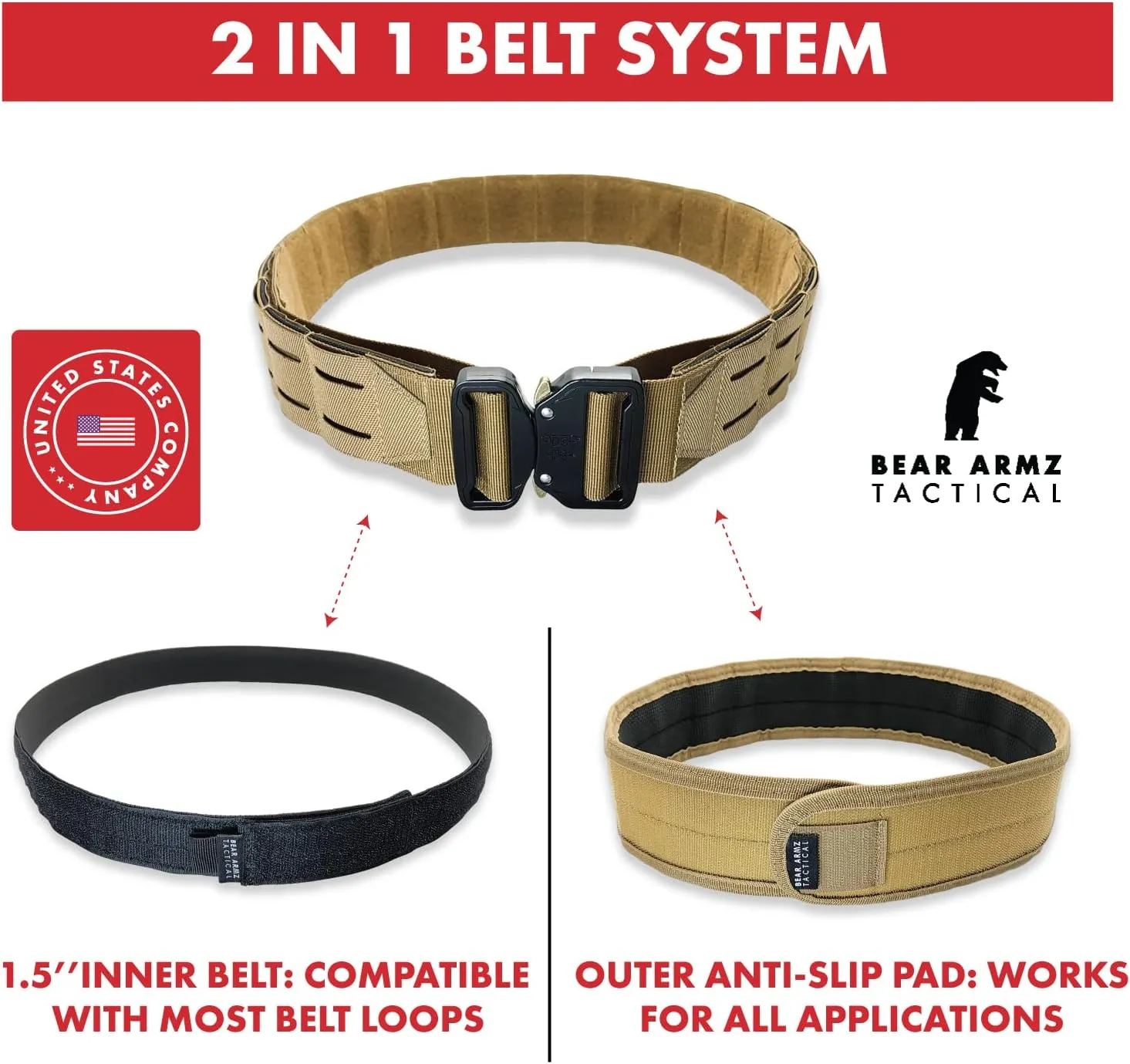 Battle Belt | Heavy Duty Nylon Belts | Molle Riggers Belt | American Company